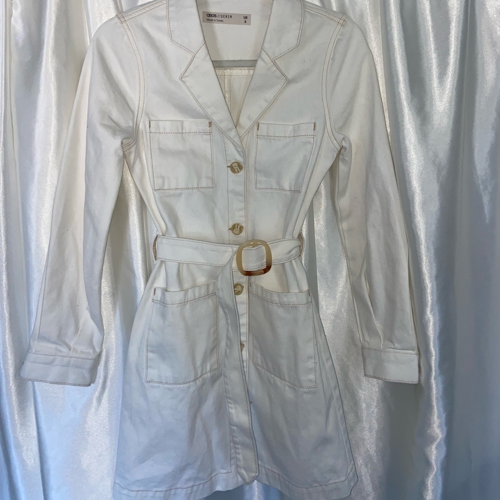 ASOS size 4 white vintage denim dress
